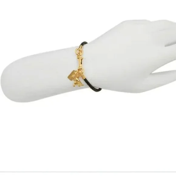 Coach 🦕 Rexy Dinosaur 🦕 Charm Leather Braided Bracelet - Picture 4 of 4